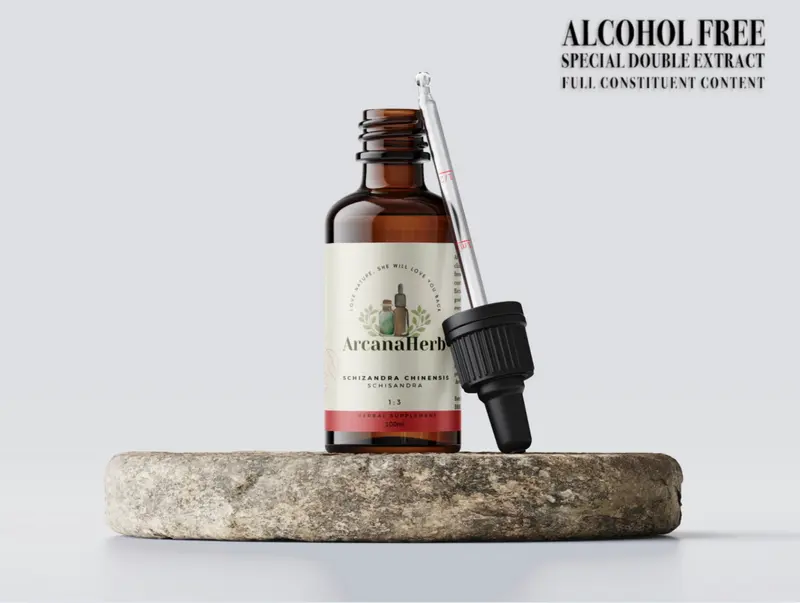 Schisandra. Non Alcoholic Schizandra Tincture. Schizandra chinensis Glycerine extract. 1