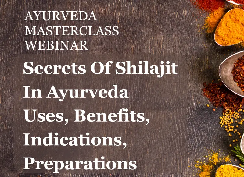 Secrets Of Shilajit in Ayurveda 90 Minute Masterclass Webinar