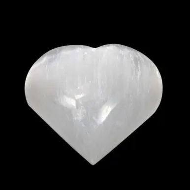 Selenite Heart shape used to strengthen the memory