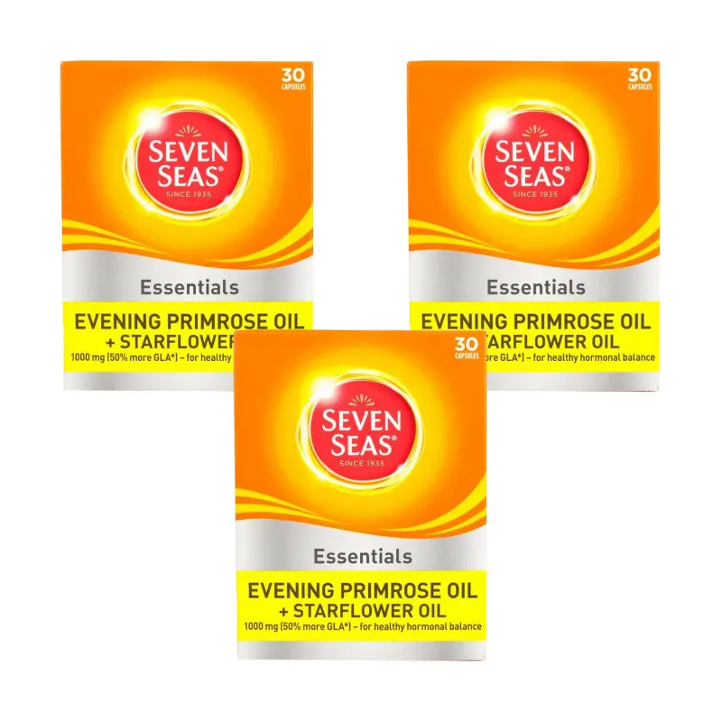Seven Seas Evening Primrose Oil Plus Starflower Oil 1000mg Triple Pack