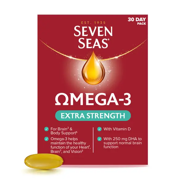 Seven Seas Omega-3 Extra Strength with Vitamin D 30 Capsules