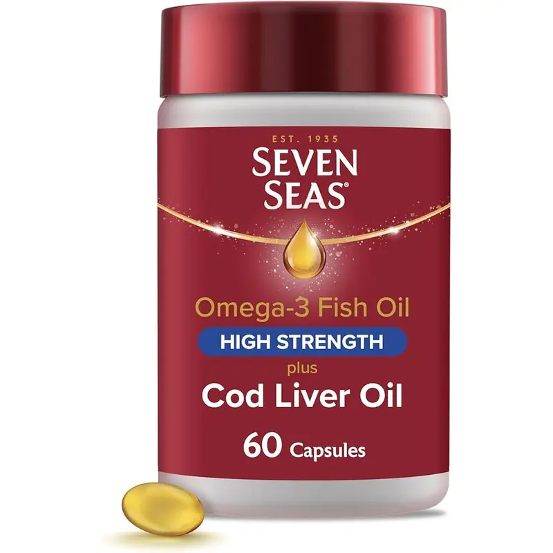 Seven Seas Omega-3 Fish Oil High Strength Plus Cod Liver Oil 60 Capsules