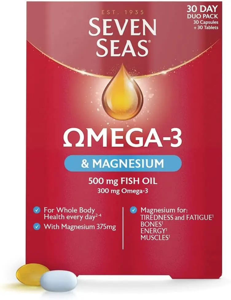 Seven Seas Omega-3 Fish Oil & Magnesium, Duo Pack