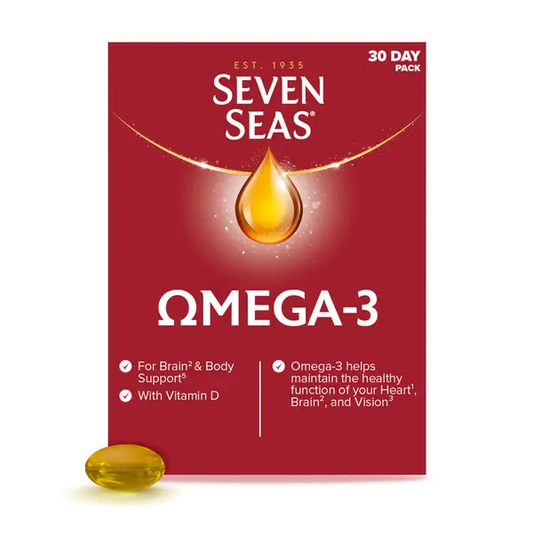 Seven Seas Omega-3 Fish Oil + Vitamin D 30 Capsules