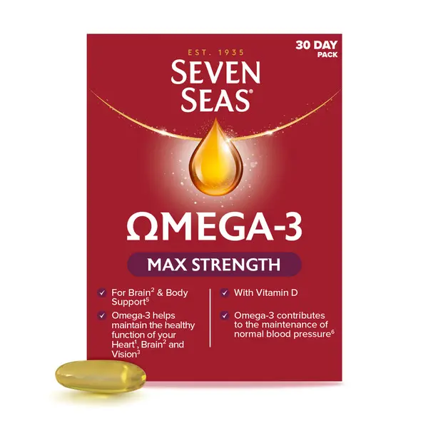 Seven Seas Omega-3 Max Strength with Vitamin D 30 Capsules