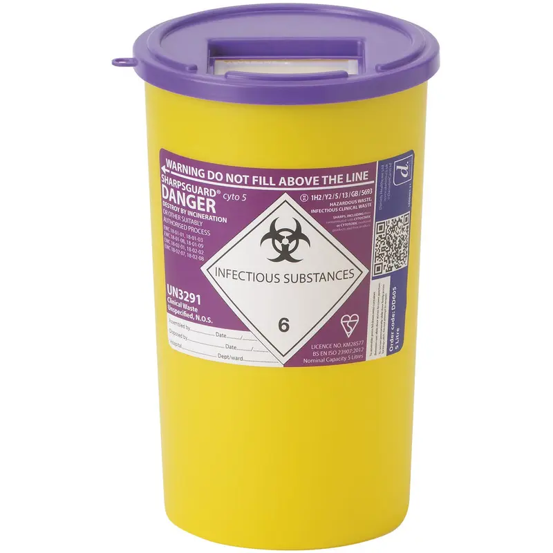 Sharpsguard Cyto 5 Litre Sharps Bin