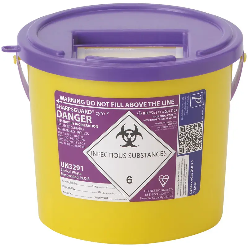 Sharpsguard Cyto 7 Litre Sharps Bin