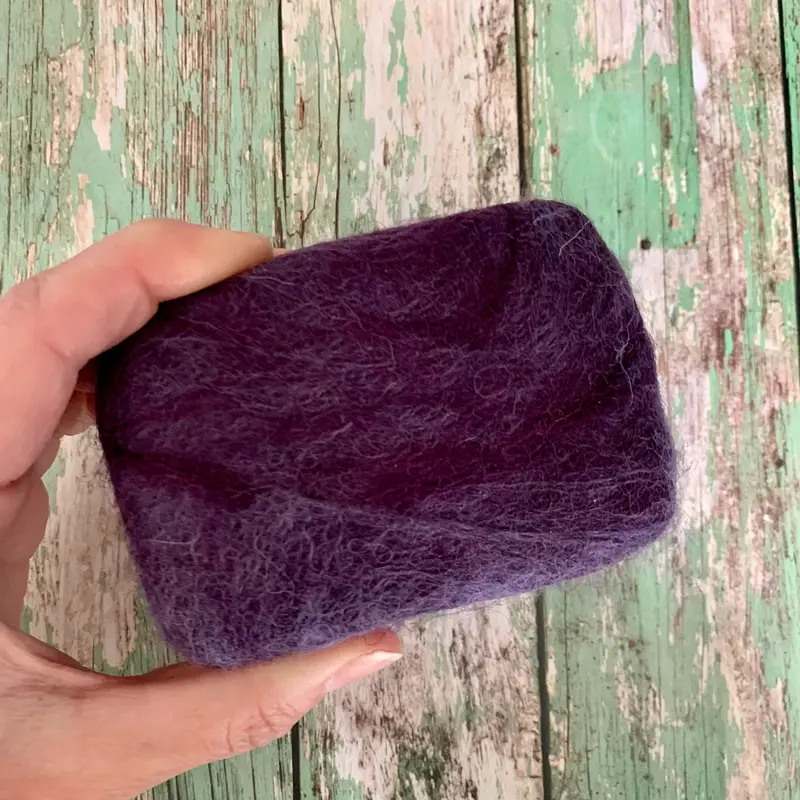 Shetland Wool Felted Soap - Purple