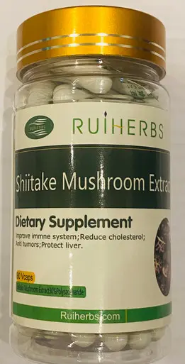 Shiitake Mushroom Extract Lentinus edodes Caps (500mg ) 90 veg capsule vegan