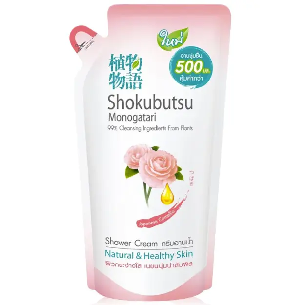 Shokubutsu - Monogatari Japanese Camellia Shower Cream Refill 500ml.