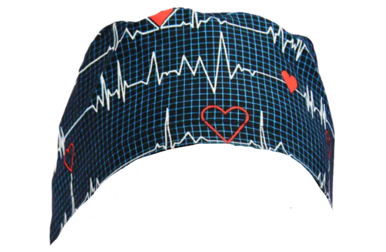 Short Hair Surgical Cap with Adjustable Laces - Flutter