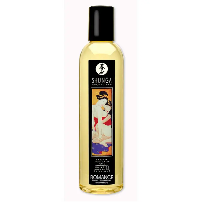 Shunga Erotic Massage Oil 250ml - Sparkling Strawberry Wine