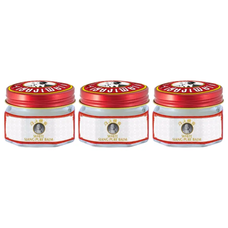 Siang Pure - White Balm for Massage 40 g. (Pack of 3) - Made in Thailand