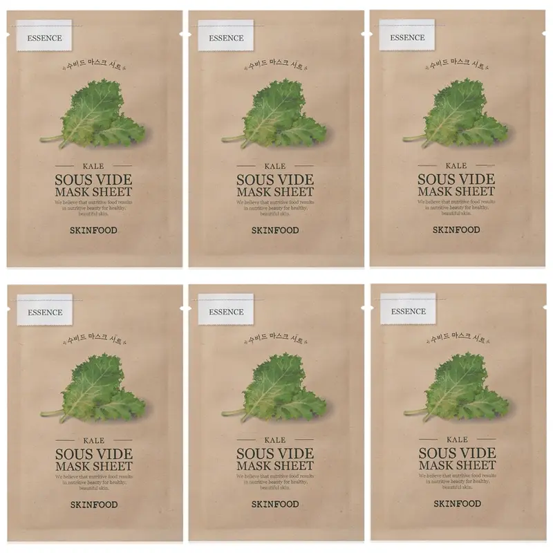 Skinfood - Kale Sous Vide Mask Sheet 22g. (Pack of 6)
