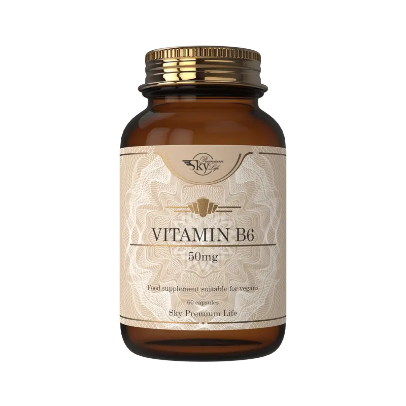 Sky Premium Life Vitamin B6 50mg – 60 Vegan Capsules