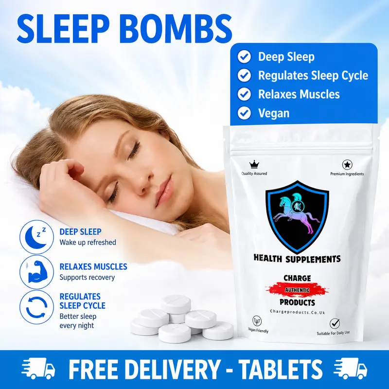 Sleep Bombs — Magnesium Glycinate 300mg Tablets UK | Normal Nervous System Function | 10 Authorised UK Health Claims