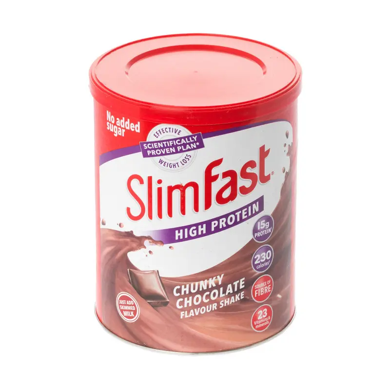 Slimfast Milkshake Powder Tin Milk Chocolate 12 Servings