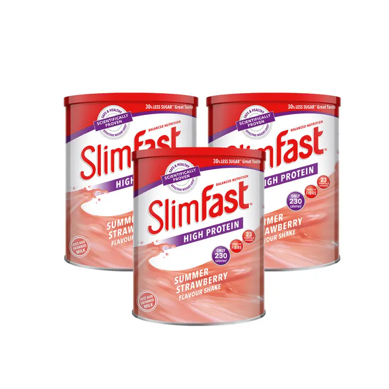 Slimfast Powder Tin Strawberry - Triple Pack