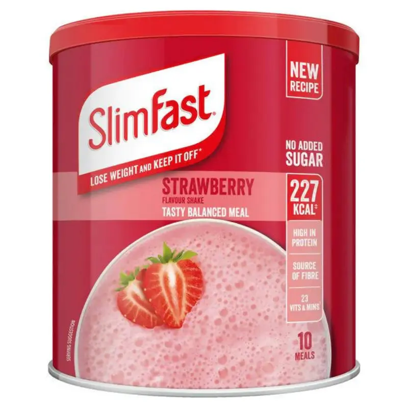 Slimfast Strawberry Flavour Shake Tin 365G (N)