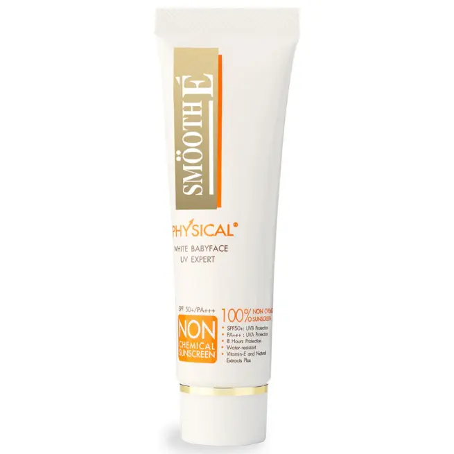Smooth E - Beige Physical White Babyface SPF50+/PA+++ UV Expert 15g.