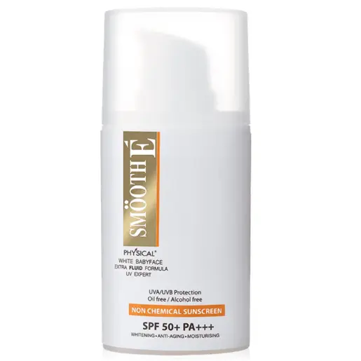 Smooth E - Physical White Extra Fluid SPF50+/PA+++ 20g.