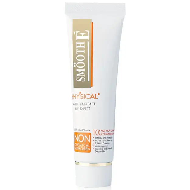 Smooth E - White Physical White Babyface SPF50+/PA+++ UV Expert 15g.