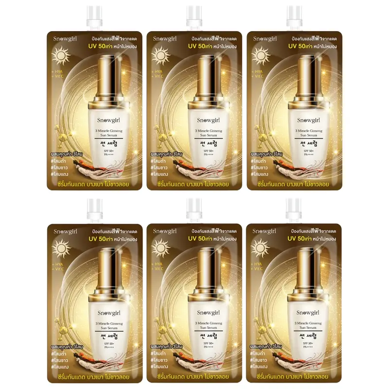 Snowgirl - 3 Miracle Ginseng Sun Serum 30g. (Pack of 6)