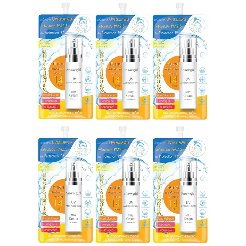 Snowgirl - Anti-Pollution Milky Cream 9g. (Pack of 6)