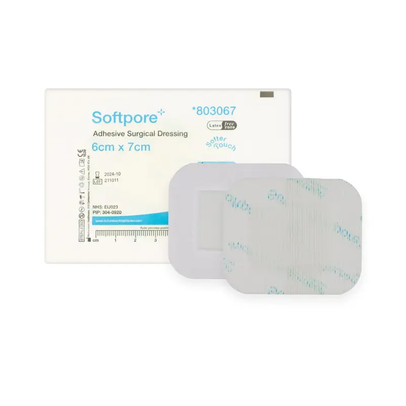Softpore Adhesive Surgical Dressing - Breathable Island Dressing (Multiple Sizes) (x1, 30, 50 or 60)