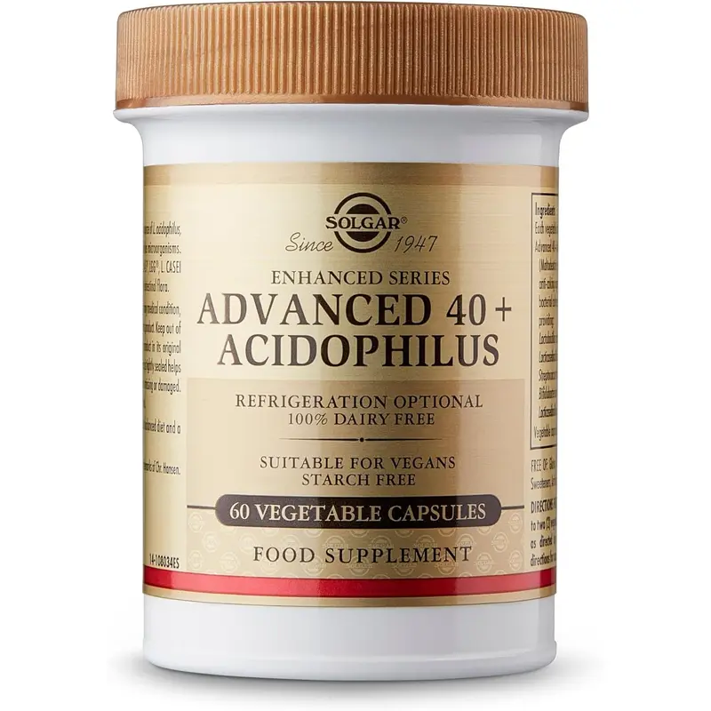 Solgar Advanced 40+ Acidophilus Vegetable Capsules - Pack of 60