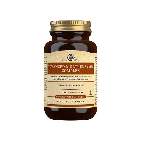 Solgar Advanced Multi-Enzyme Complex Vegetable Capsules - Pack of 90