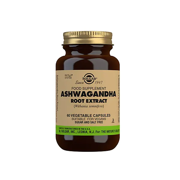 Solgar Ashwagandha Root Extract Vegetable Capsules - Pack of 60