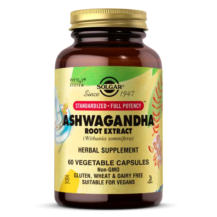 Solgar Ashwagandha Root Extract Vegetable Capsules - Pack of 60