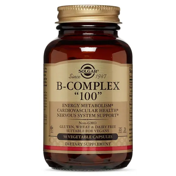 Solgar B-Complex "100" Vegetable Capsules - 50 tablets