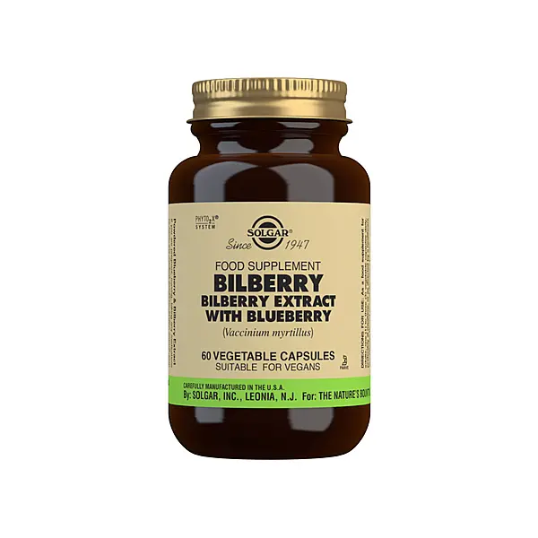 Solgar Bilberry Berry Extract with Blueberry Vegetable Capsules - Pack of 60