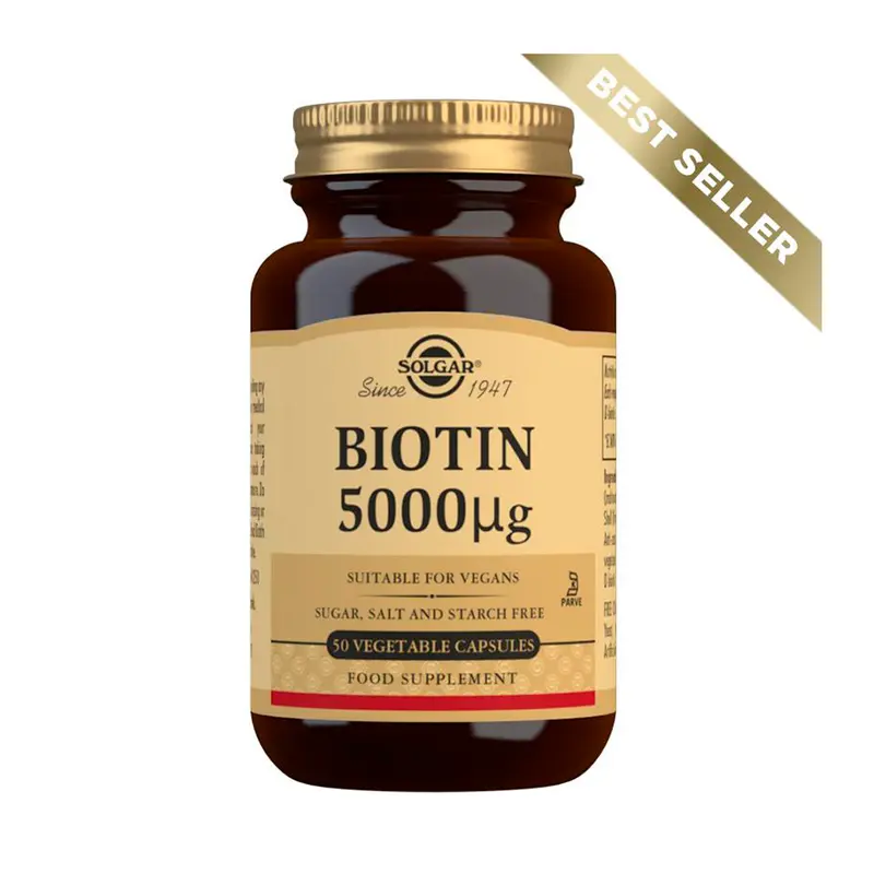 Solgar Biotin 5000 mcg 50 Vegetable Capsules
