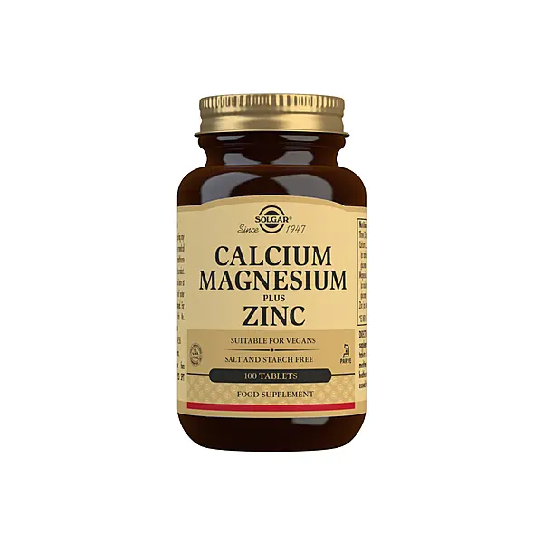 Solgar Calcium Magnesium Plus Zinc Tablets - Pack of 100