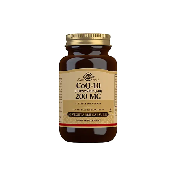Solgar CoQ-10 (Coenzyme Q-10) 200 mg Vegetable Capsules - Pack of 30