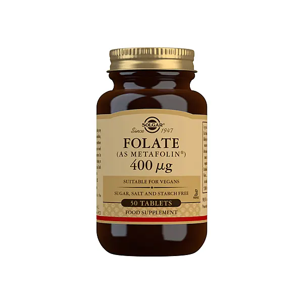 Solgar Folate (as Metafolin) 400 µg Tablets - Pack of 50