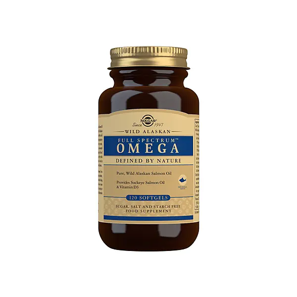Solgar Full Spectrum Omega Salmon Oil Softgels - Pack of 120