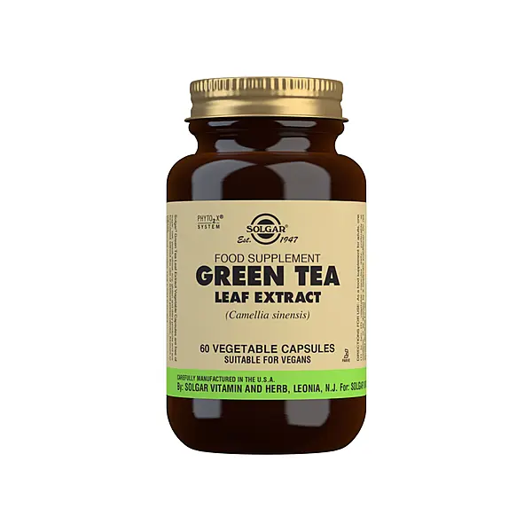 Solgar Green Tea Leaf Extract Vegetable Capsules - Pack of 60