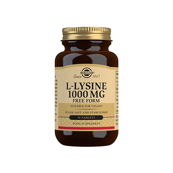 Solgar L-Lysine 1000 mg Tablets - Pack of 50