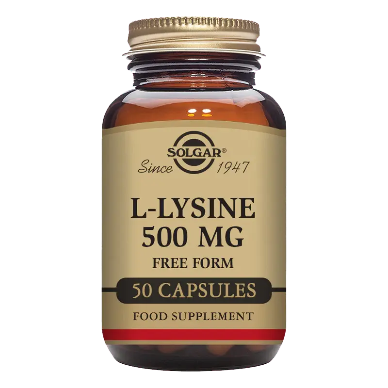 Solgar L-Lysine 500 mg Vegetable Capsules - Pack of 50