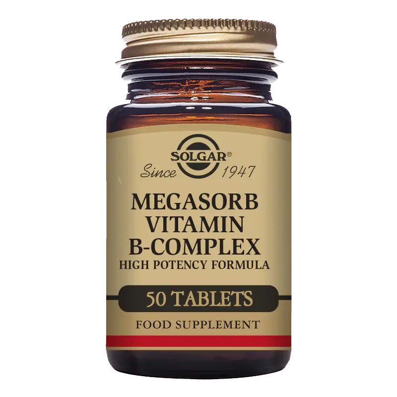 Solgar Megasorb Vitamin B-Complex High Potency Tablets - Pack of 50