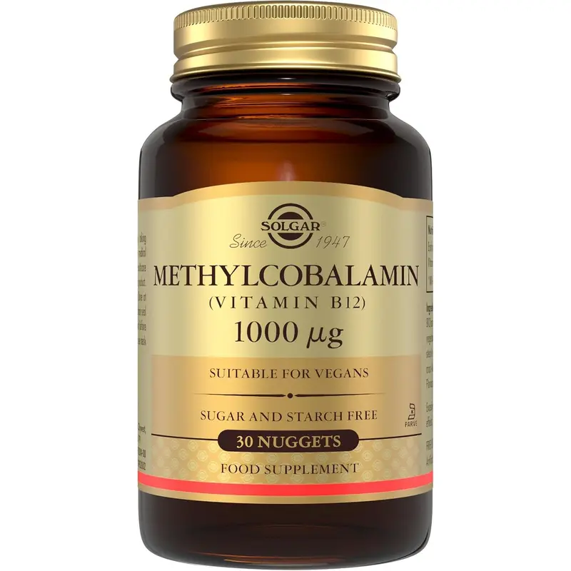 Solgar Methylcobalamin (Vitamin B12) 1000 µg Nuggets - Pack of 30