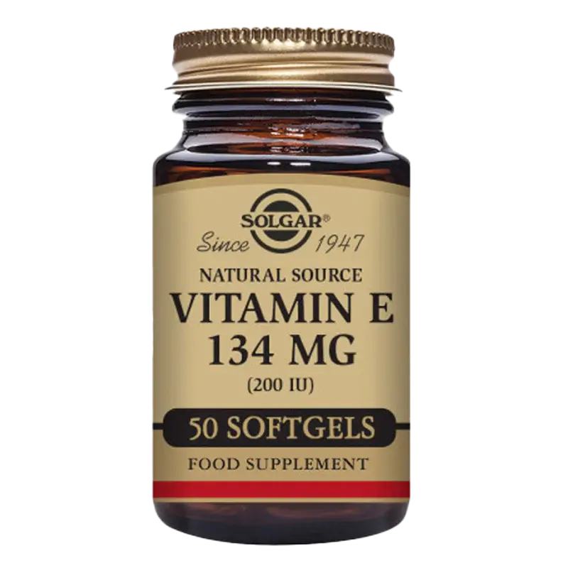 Solgar Natural Source Vitamin E 134 mg (200 IU) Softgels - Pack of 50
