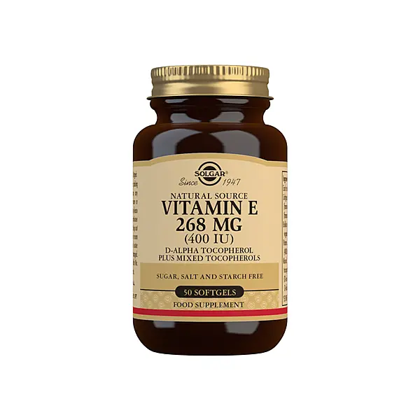Solgar Natural Source Vitamin E 268 mg (400 IU) Softgels - Pack of 50