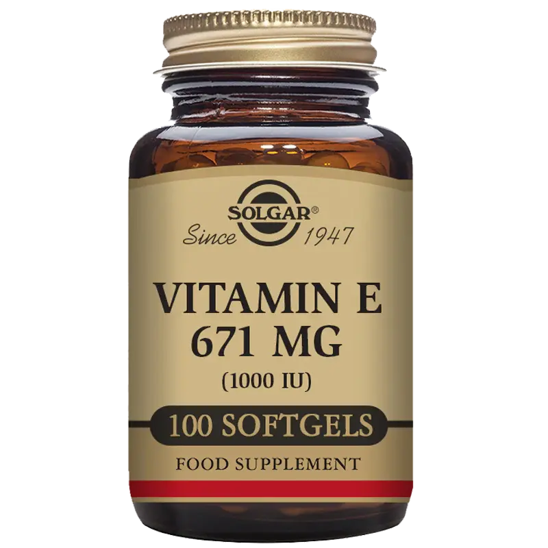 Solgar Natural Source Vitamin E 671 mg (1000 IU) Softgels - Pack of 100
