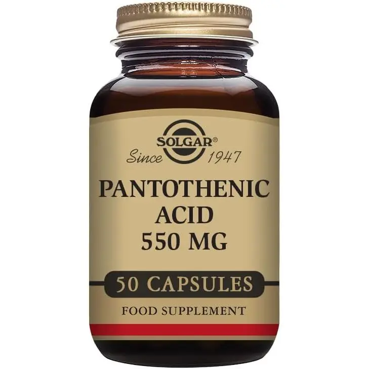 Solgar Pantothenic Acid 550 mg Vegetable Capsules - Pack of 50