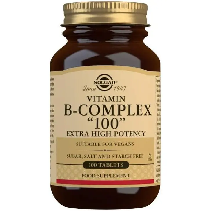 Solgar Vitamin B-Complex ''100'' Extra High Potency Tablets - Pack of 100